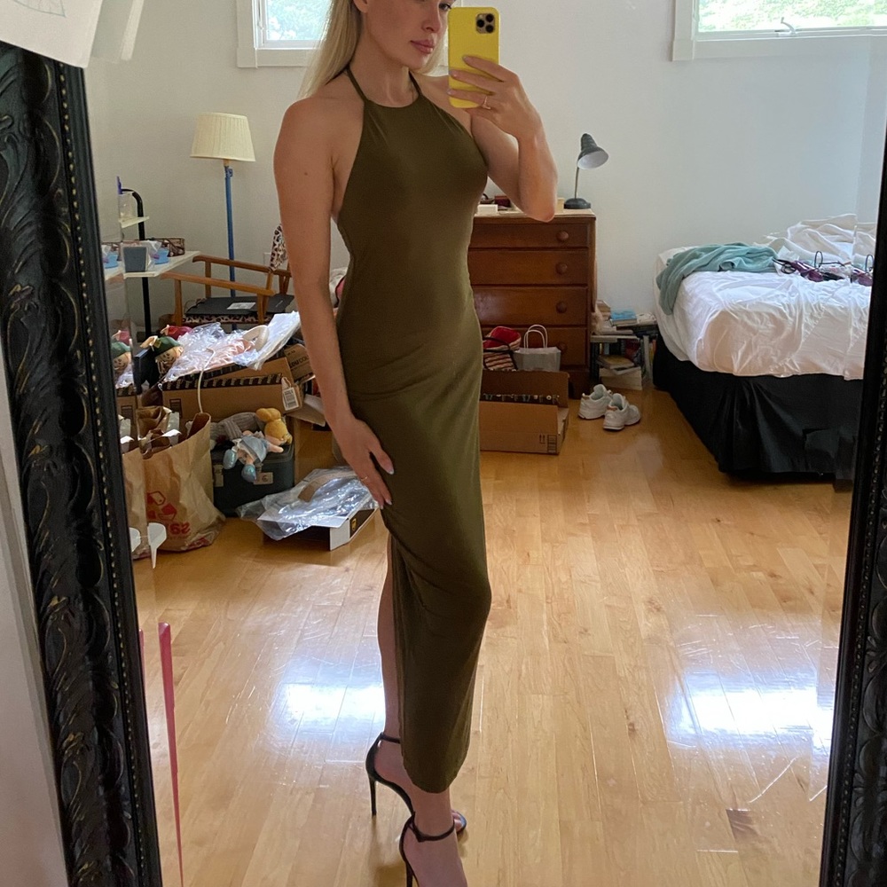 House of Harlow Frederica dress olive green small